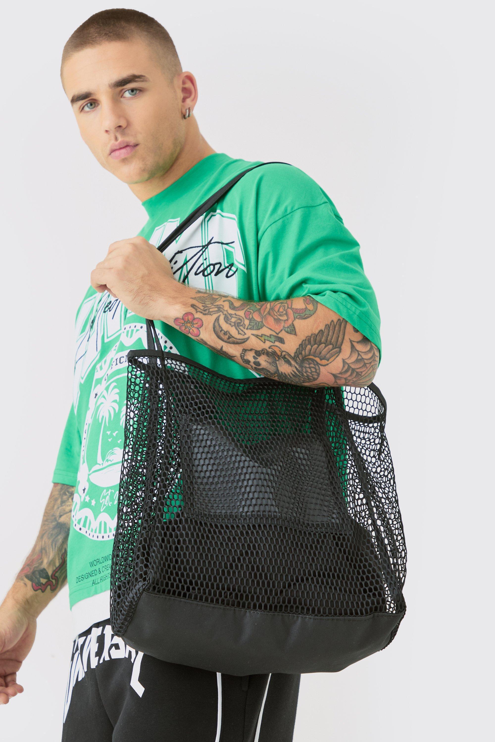 Mesh Shopper Tote | boohooMAN USA Product Image