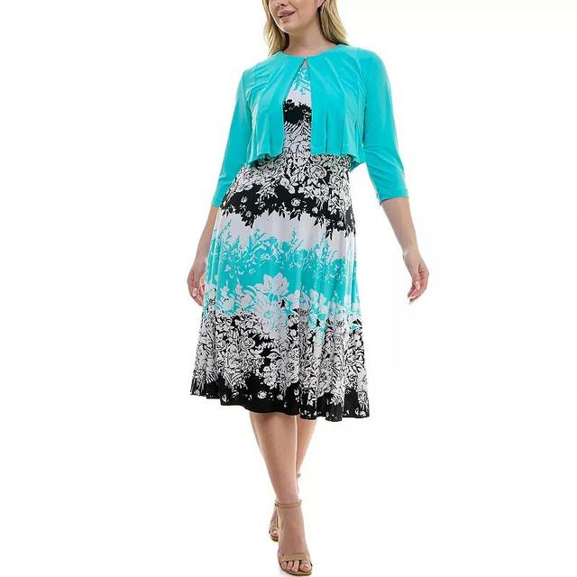 Womens Danny & Nicole 2-Piece Cardigan & Dress Set Product Image