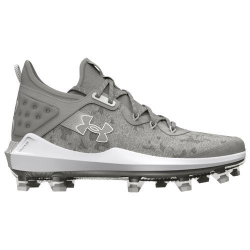 Under Armour Mens Under Armour Harper 8 Elite TPU - Mens Baseball Shoes Halo Gray/Gray/White Product Image