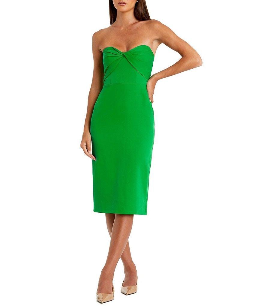 Mac Duggal Crepe Sweetheart Twist Front Sheath Dress Product Image