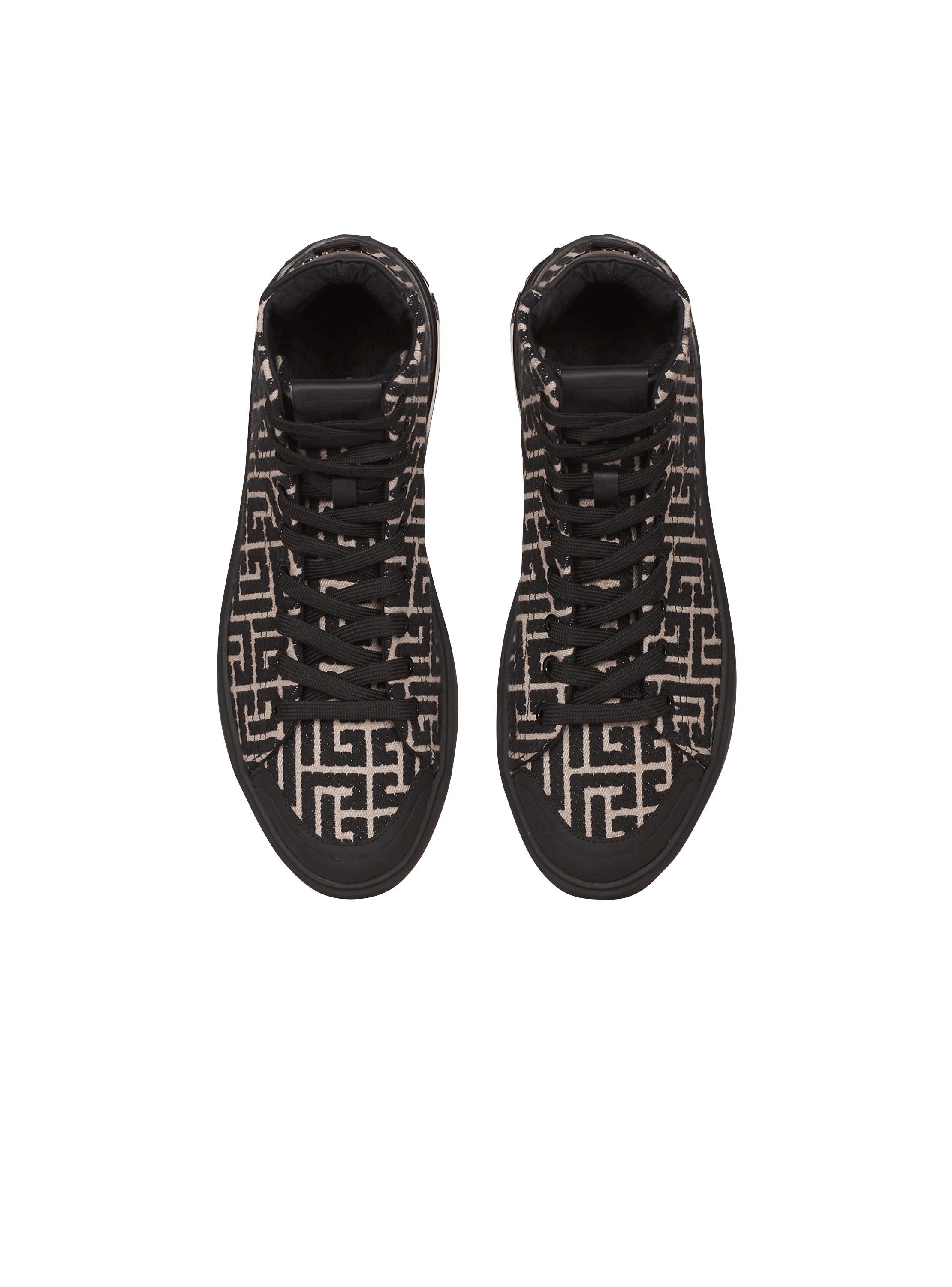 Monogram jacquard B-Court high-top sneakers Product Image