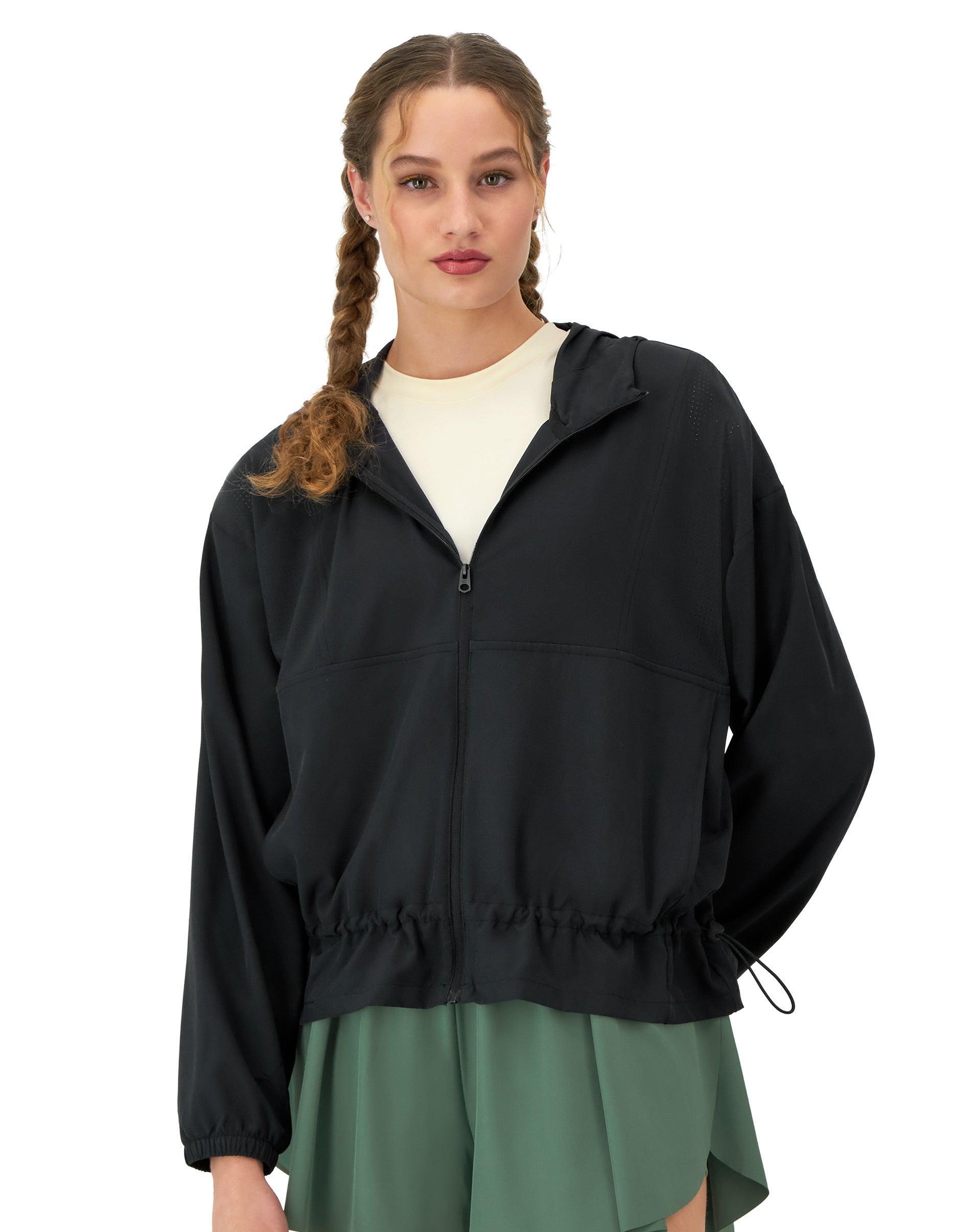 Womens Champion Court Jacket, Moisture-Wicking, C Logo Black M Product Image