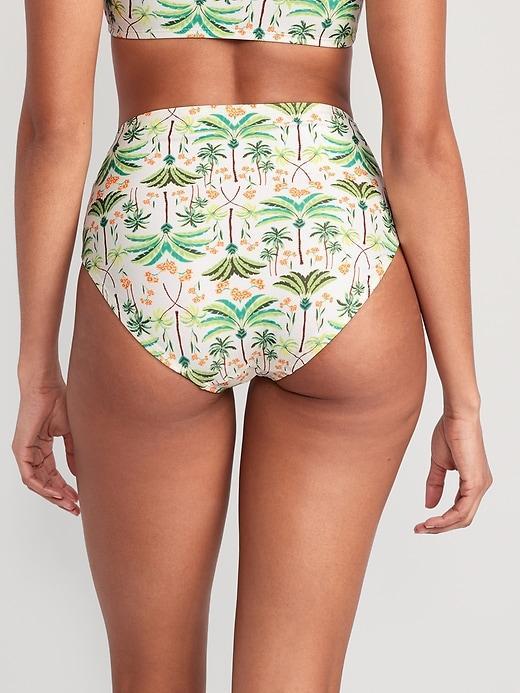 High-Waisted Bikini Swim Bottoms Product Image