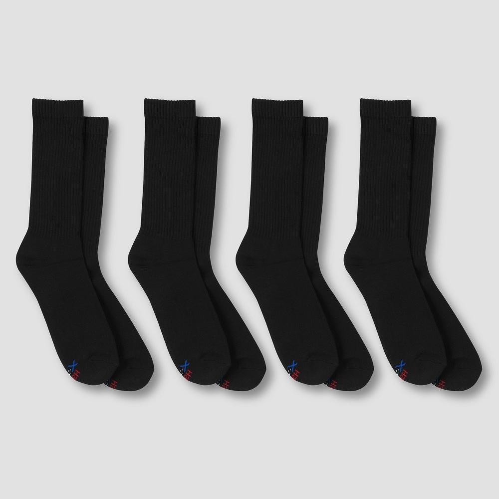 Hanes Premium Men's 4pk Cushion Casual Socks - Black 6-12 Product Image