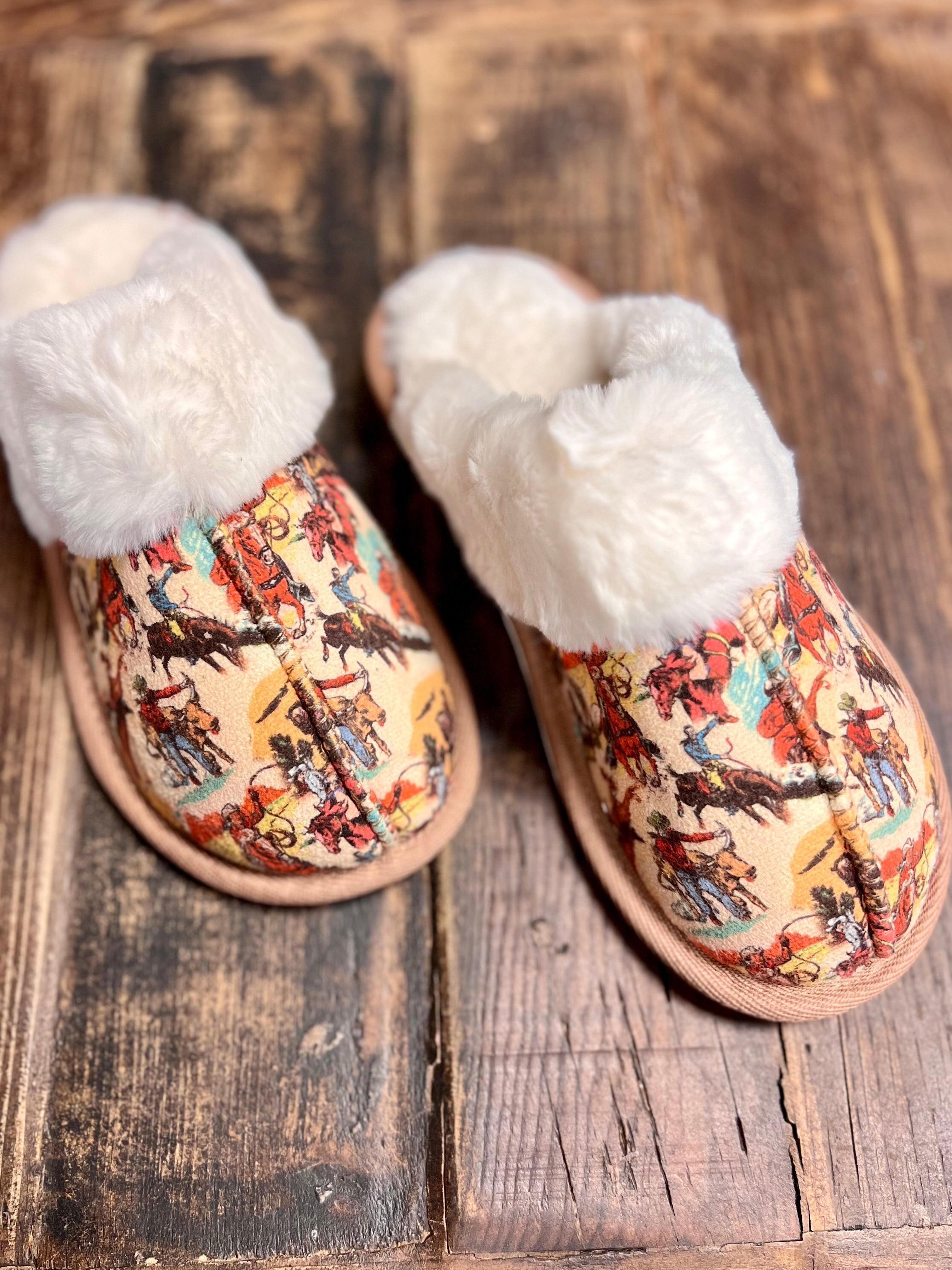 Cowboy Collage Slippers Product Image