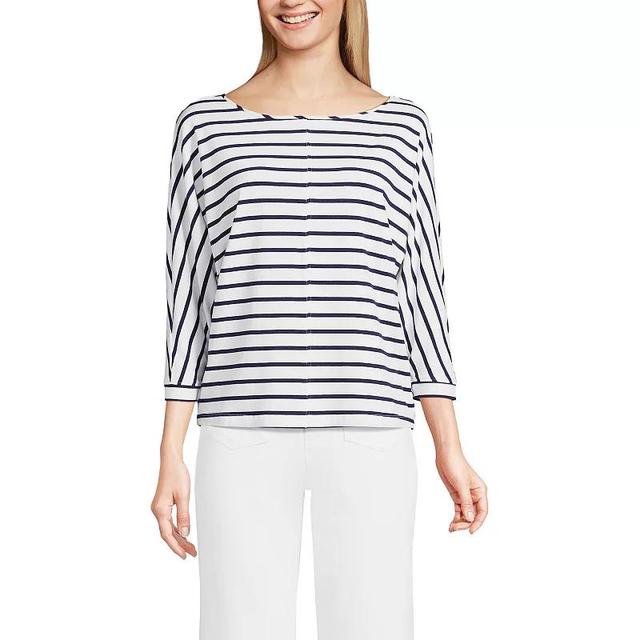 Womens Lands End Lightweight Jersey Boatneck Dolman Sleeve Top Product Image