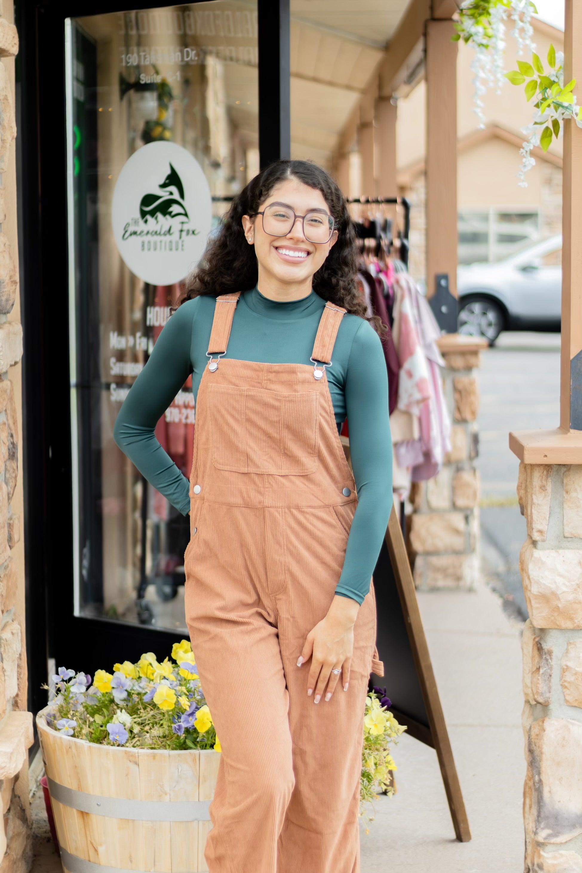 Chic Soft Corduroy Overalls Product Image