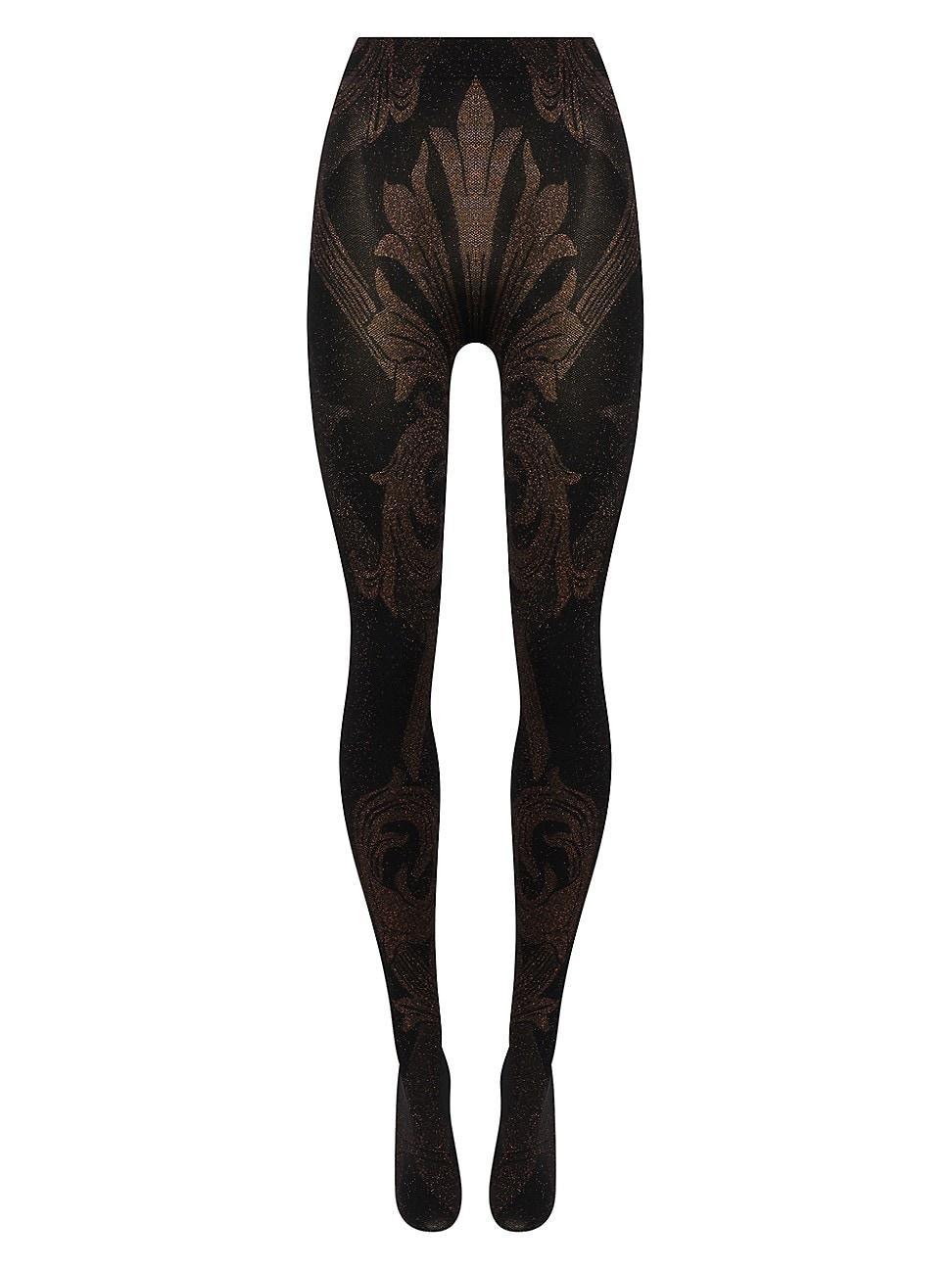 Womens Etro X Wolford Shiny Patterned Metallic Jacquard Tights Product Image