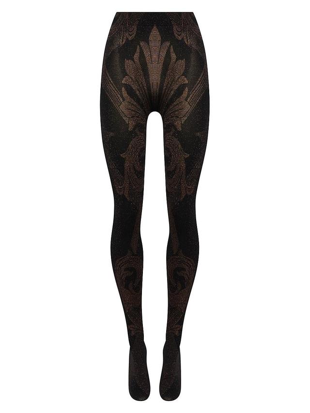 Womens Etro X Wolford Shiny Patterned Metallic Jacquard Tights Product Image