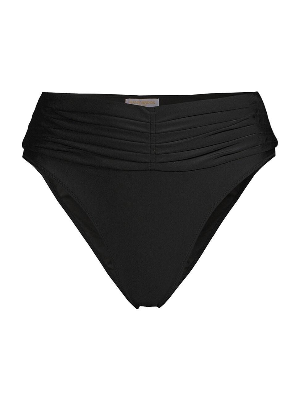 Ramy Brook Ivo Pleated High Rise Bikini Bottom Product Image