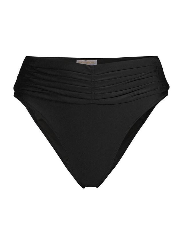 Ramy Brook Ivo Pleated High Rise Bikini Bottom Product Image