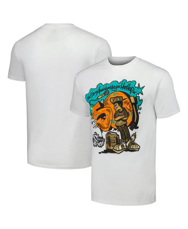 Mens White 50th Anniversary of Hip Hop Graphic T-shirt Product Image