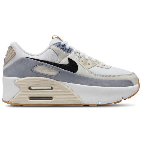 Nike Womens Nike Air Max 90 LV8 - Womens Shoes White/Black/Ashen Slate Product Image