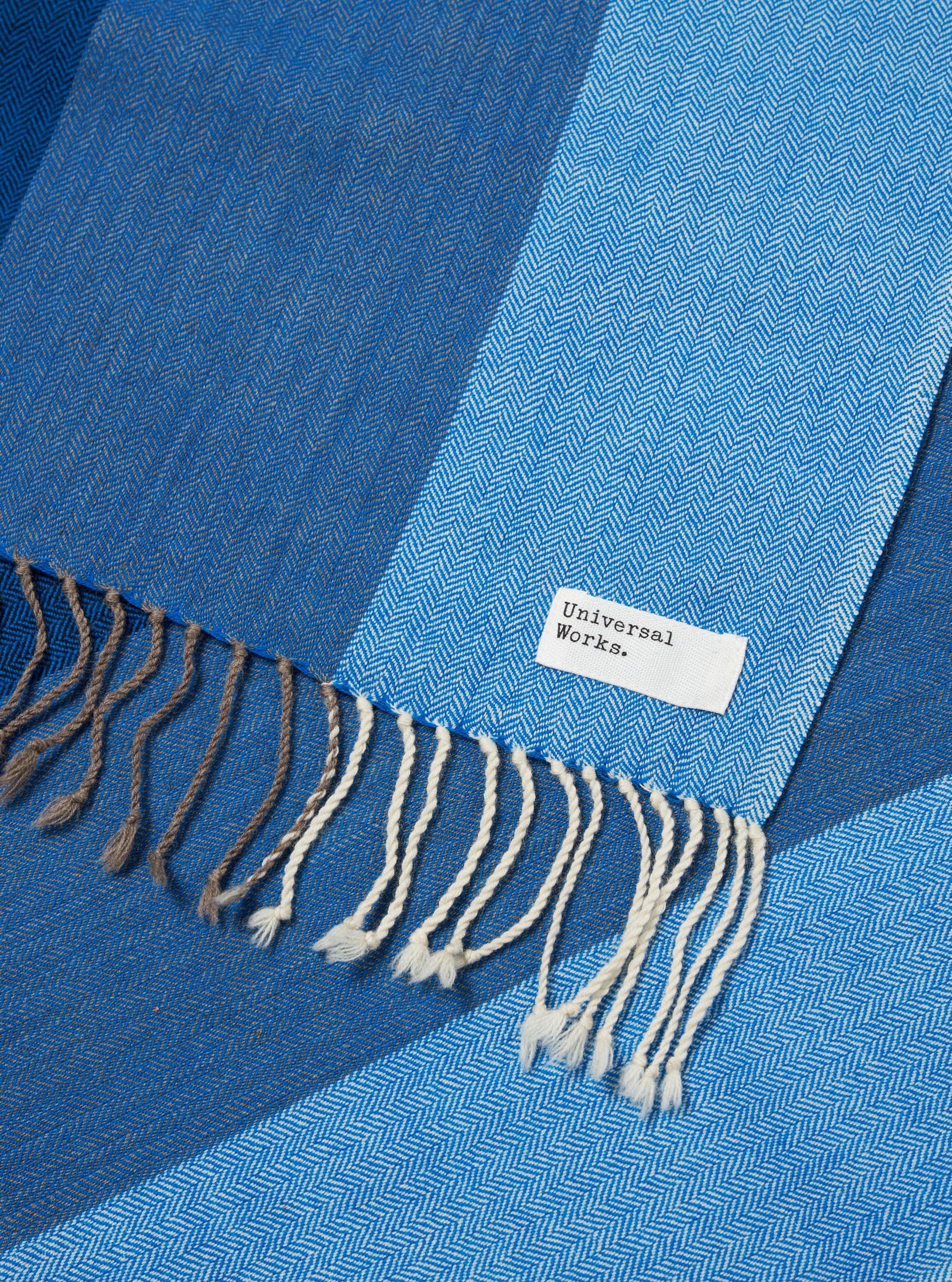 Universal Works Wool Scarf in Blue Merino Wool Product Image