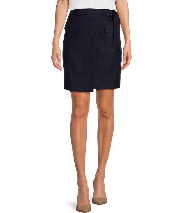 Calvin Klein Faux Wrap Utility A-Line Skirt Product Image