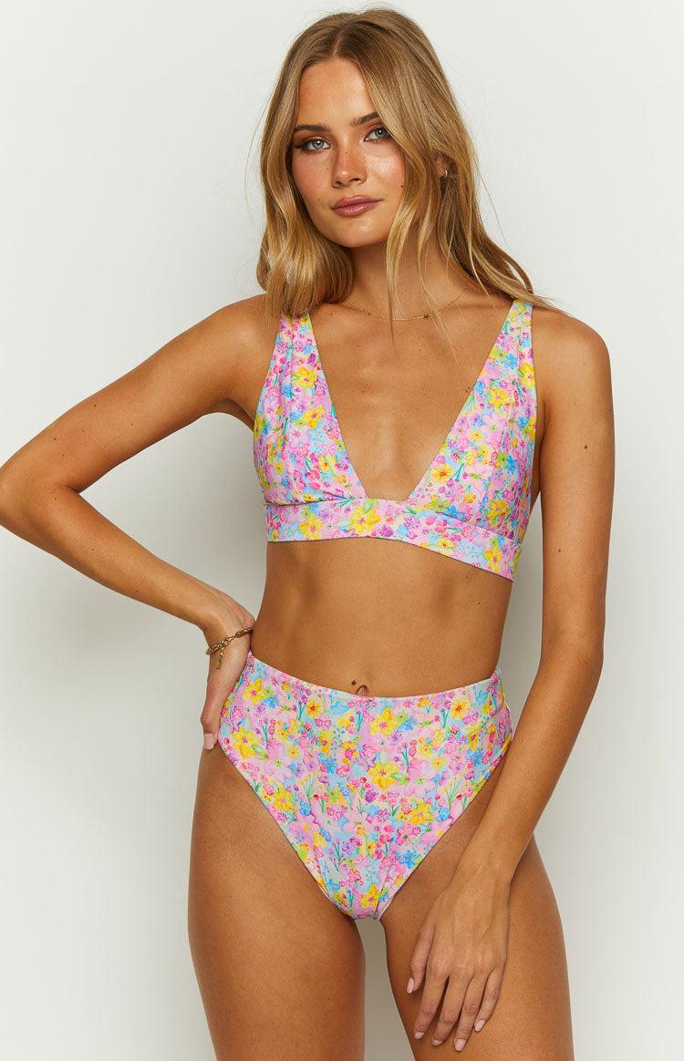 9.0 Swim Byron Painted Floral Bikini Top Product Image