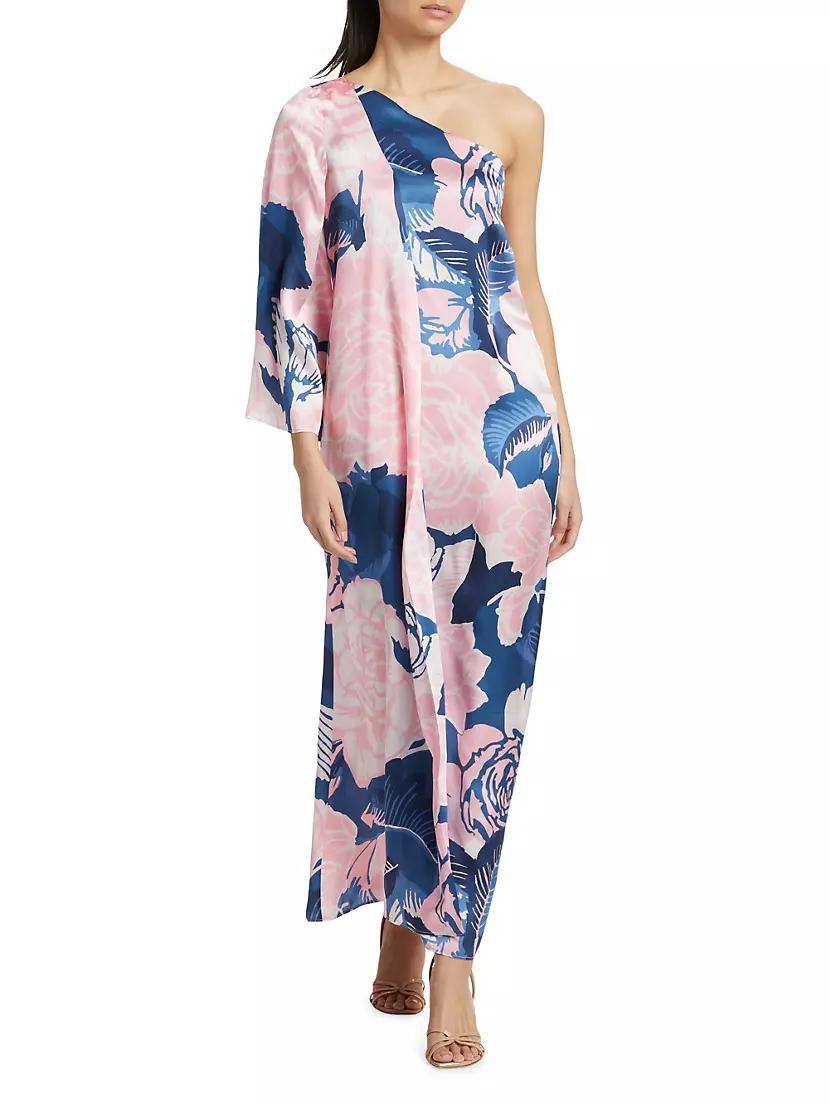 Greta Floral Silk Gown Product Image