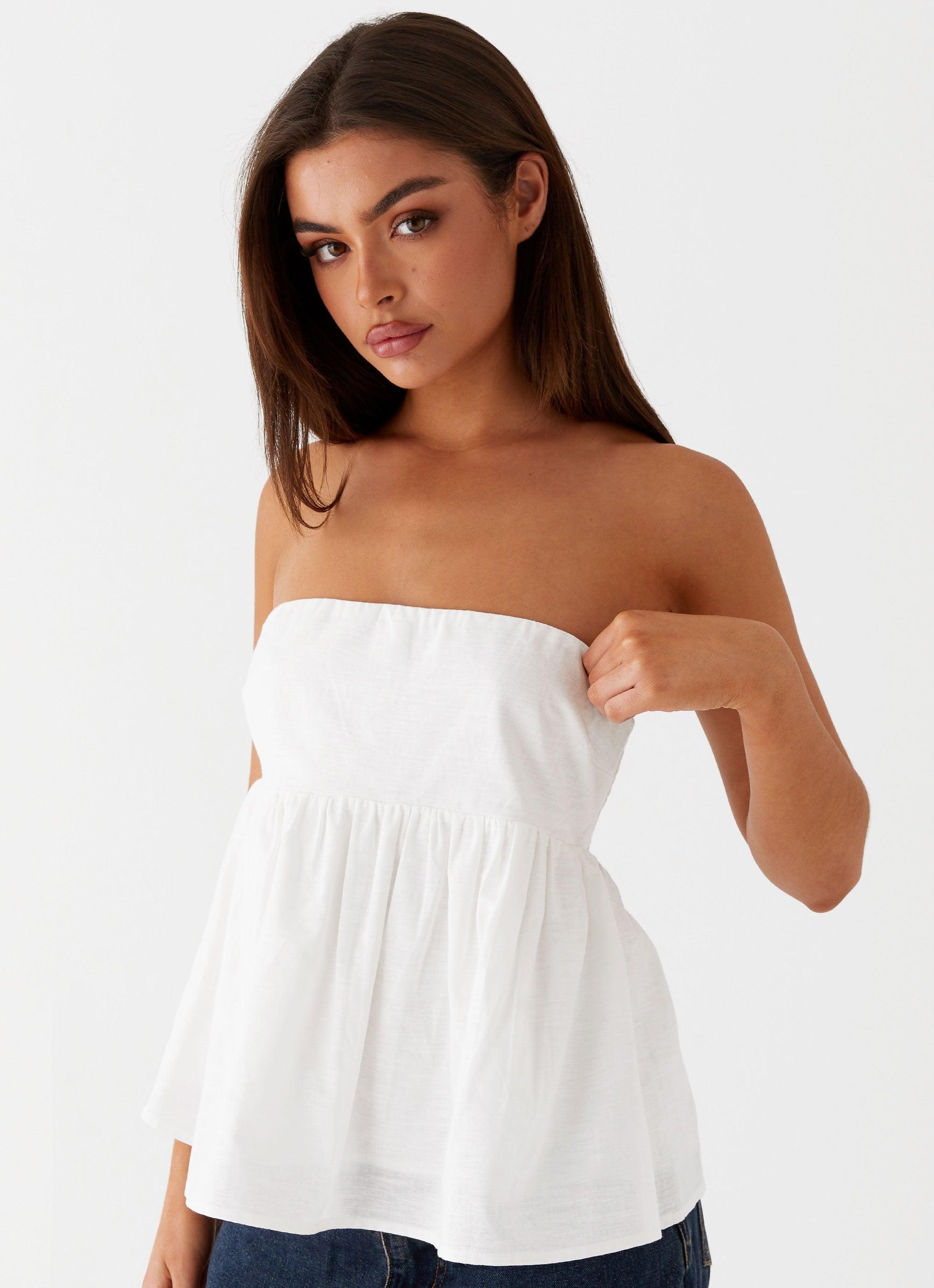 Cassie Tube Top - White Product Image