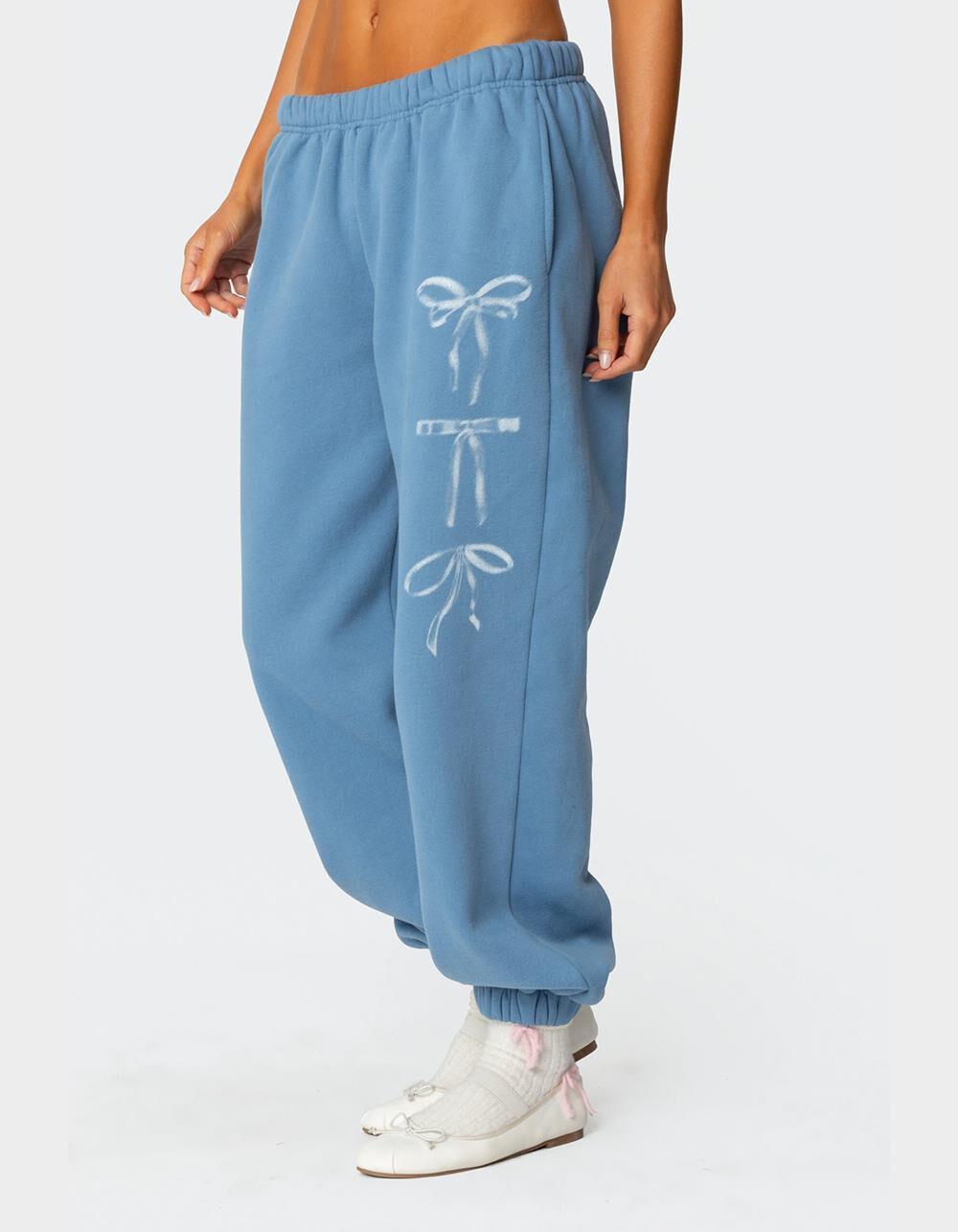 EDIKTED Bow Bliss Oversized Sweatpants Product Image