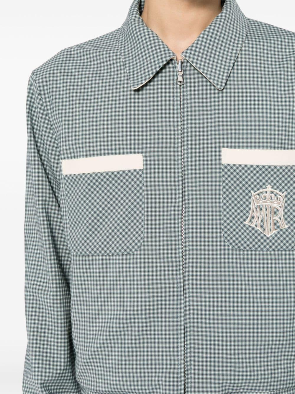 AMIRI Reversible Checked Shirt Jacket In Green Product Image