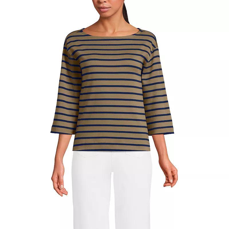 Lands End Womens 3/4 Bell Sleeve Supima T-shirt Product Image