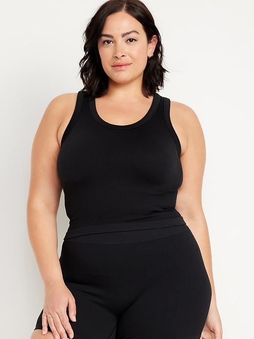 Fitted Seamless Ribbed Tank Top Product Image