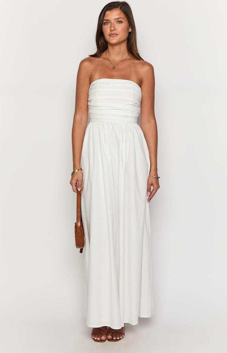 Josianne White Strapless Maxi Dress Product Image