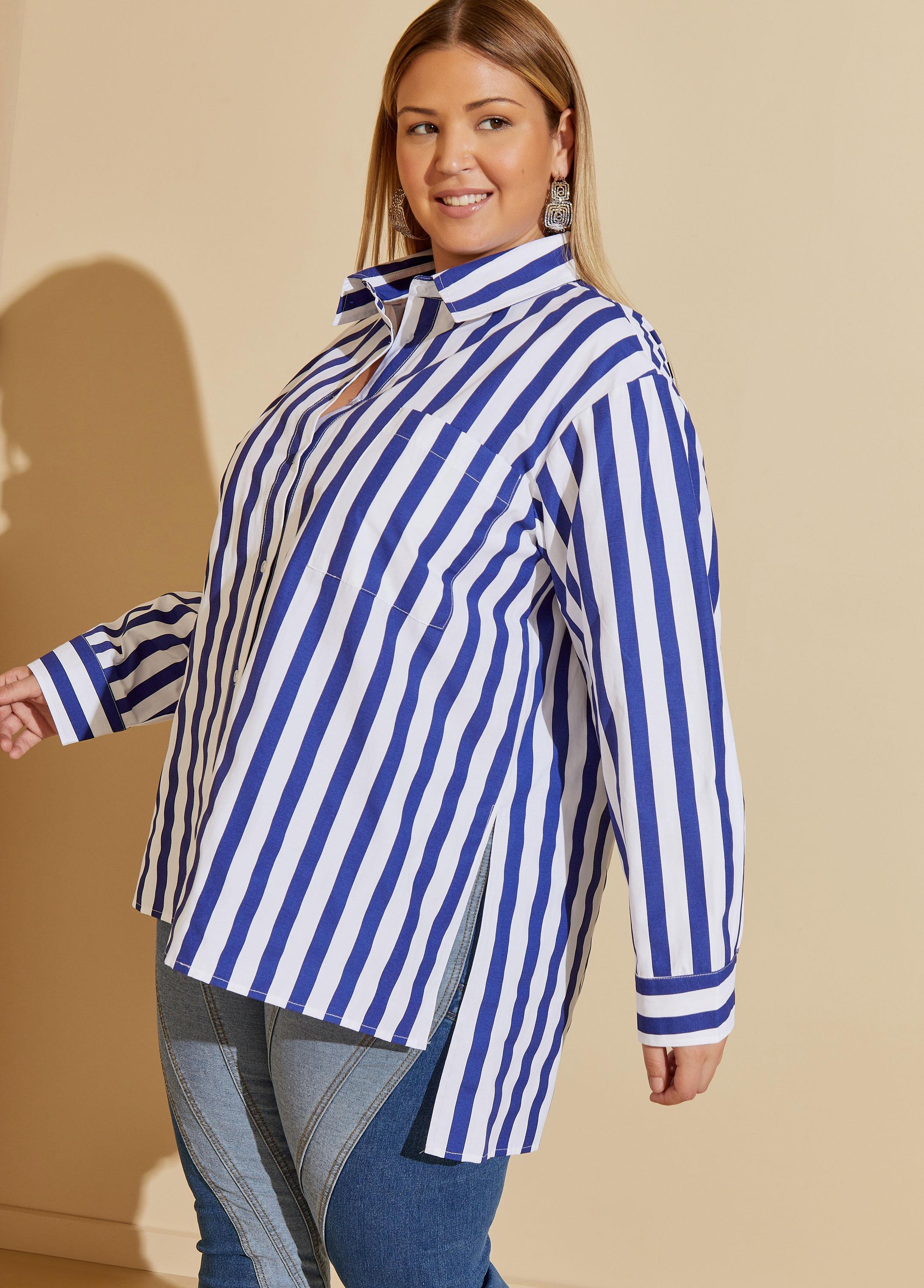 Striped Hi Low Shirt Product Image