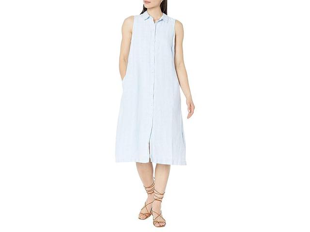 Tommy Bahama Ventana Plaid Shirtdress (Light Sky) Women's Clothing Product Image