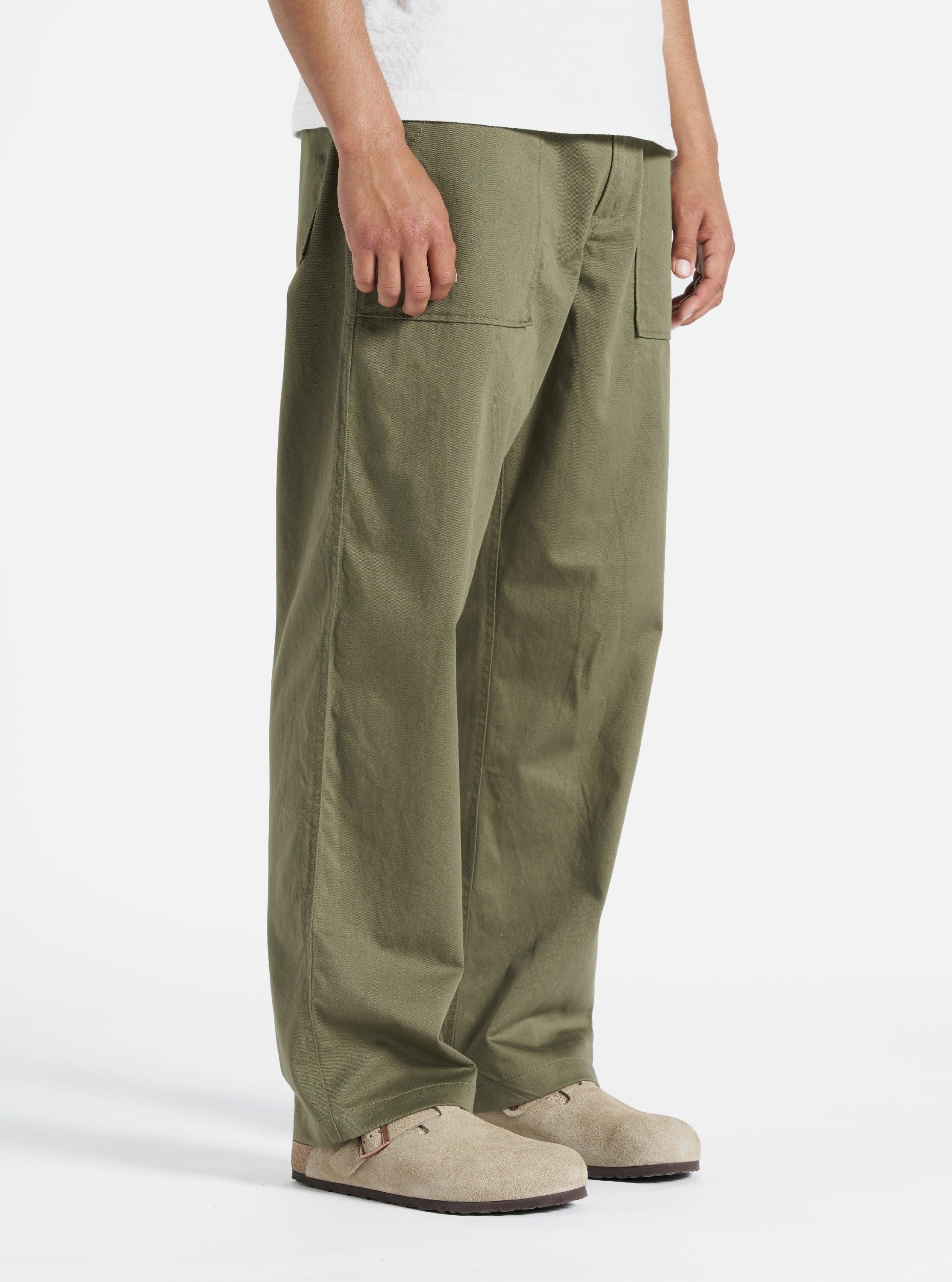 Universal Works Fatigue Pant in Light Olive Twill Product Image