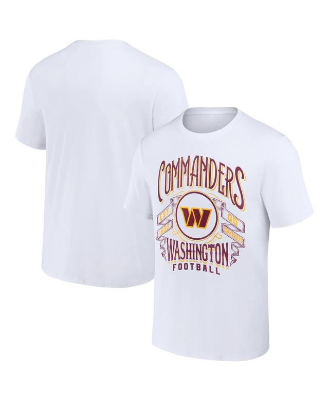 Mens Nfl x Darius Rucker Collection by Fanatics White Distressed Washington Commanders Vintage-Like Football T-shirt Product Image