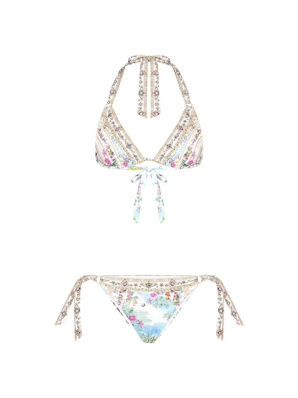 Womens Floral-Print Side-Tie Bikini Product Image