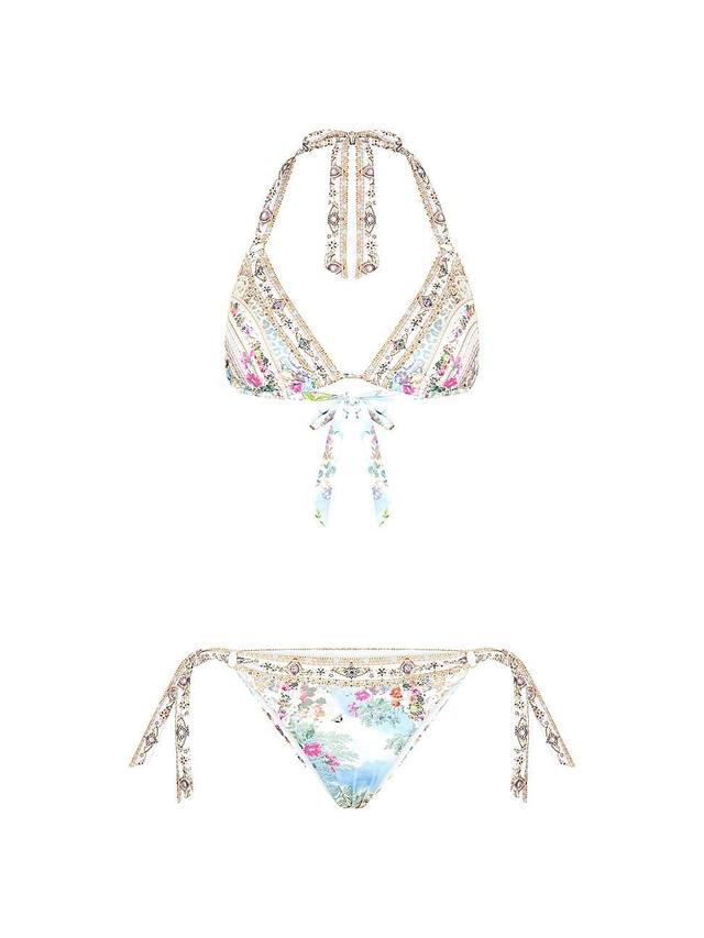 Womens Floral-Print Side-Tie Bikini Product Image