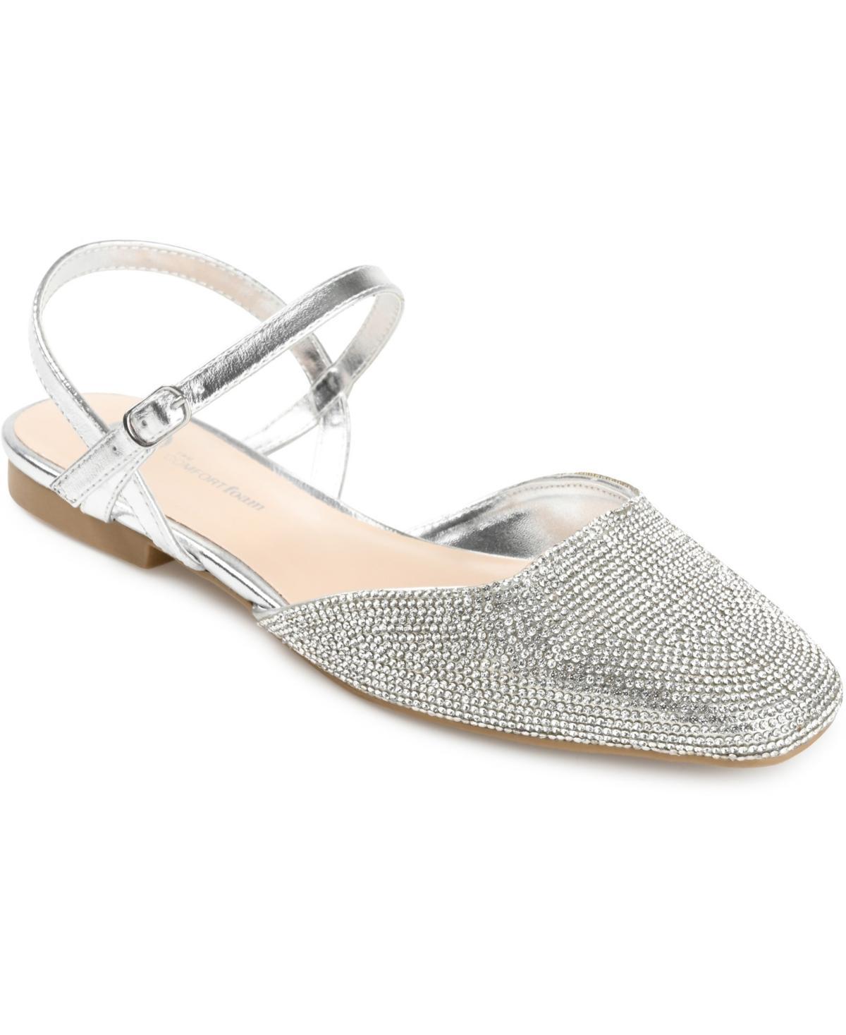 Journee Collection Nysha Womens Tru Comfort Foam Rhinestone Flats Product Image