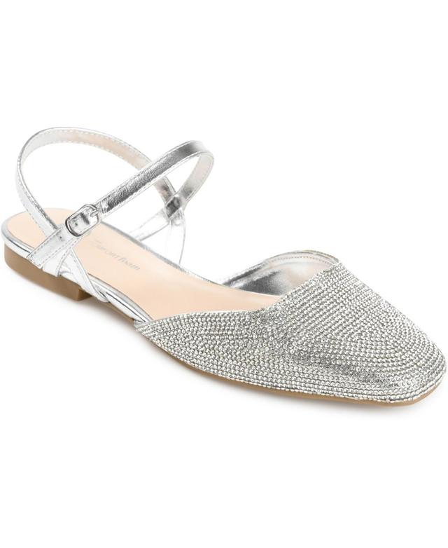 Journee Collection Nysha Womens Tru Comfort Foam Rhinestone Flats Product Image