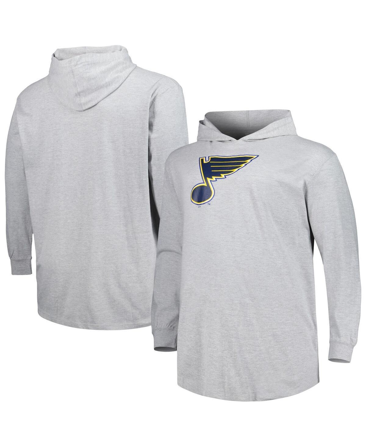 Mens Heather Gray St. Louis Blues Big & Tall Pullover Hoodie Product Image