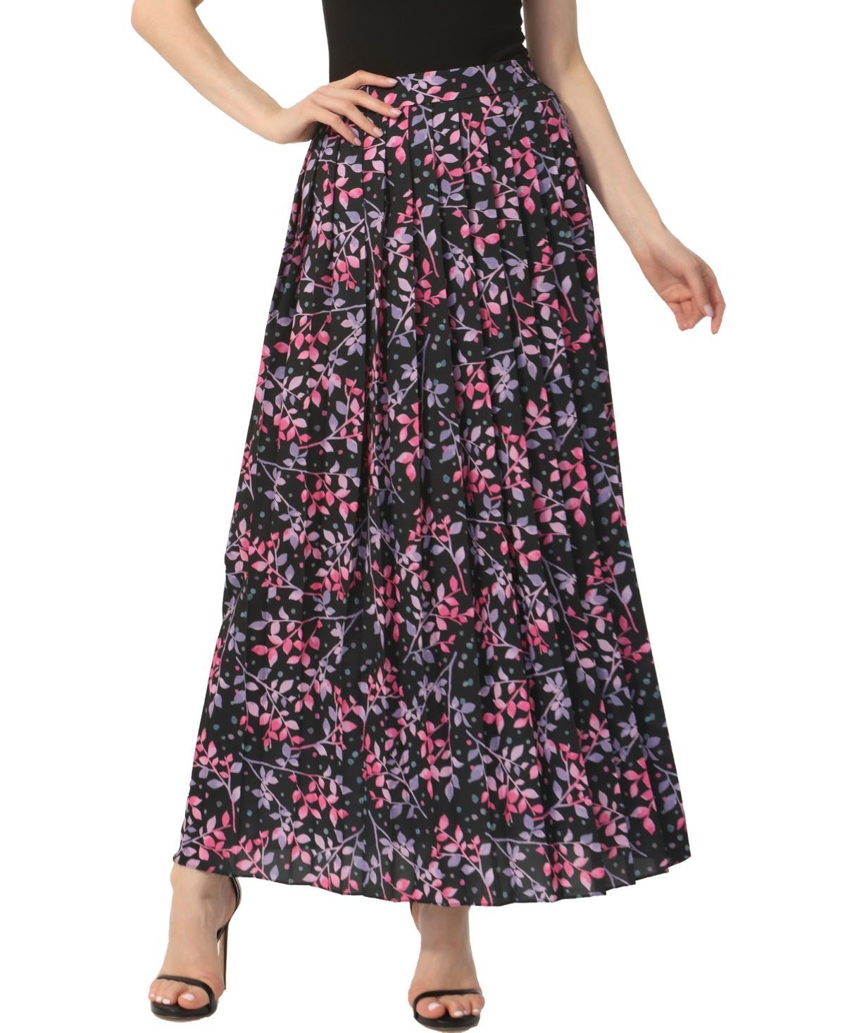 kimi + kai Womens Print Box Pleat Maxi Skirt Product Image