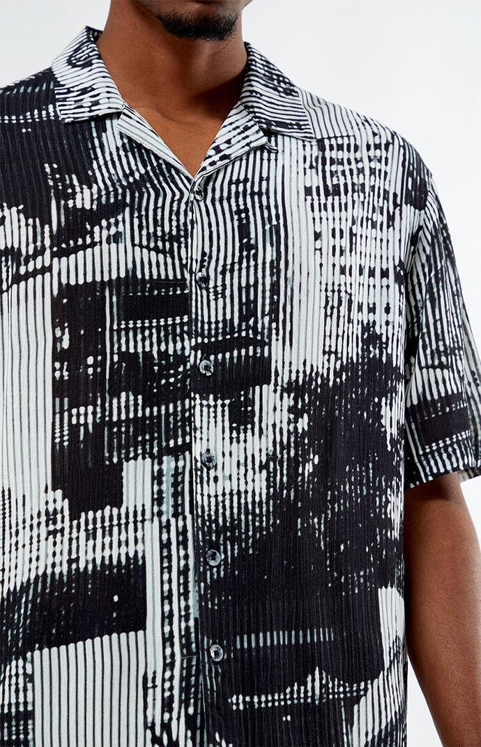 Men's Static Photo Camp Shirt in Black/White - Product Image