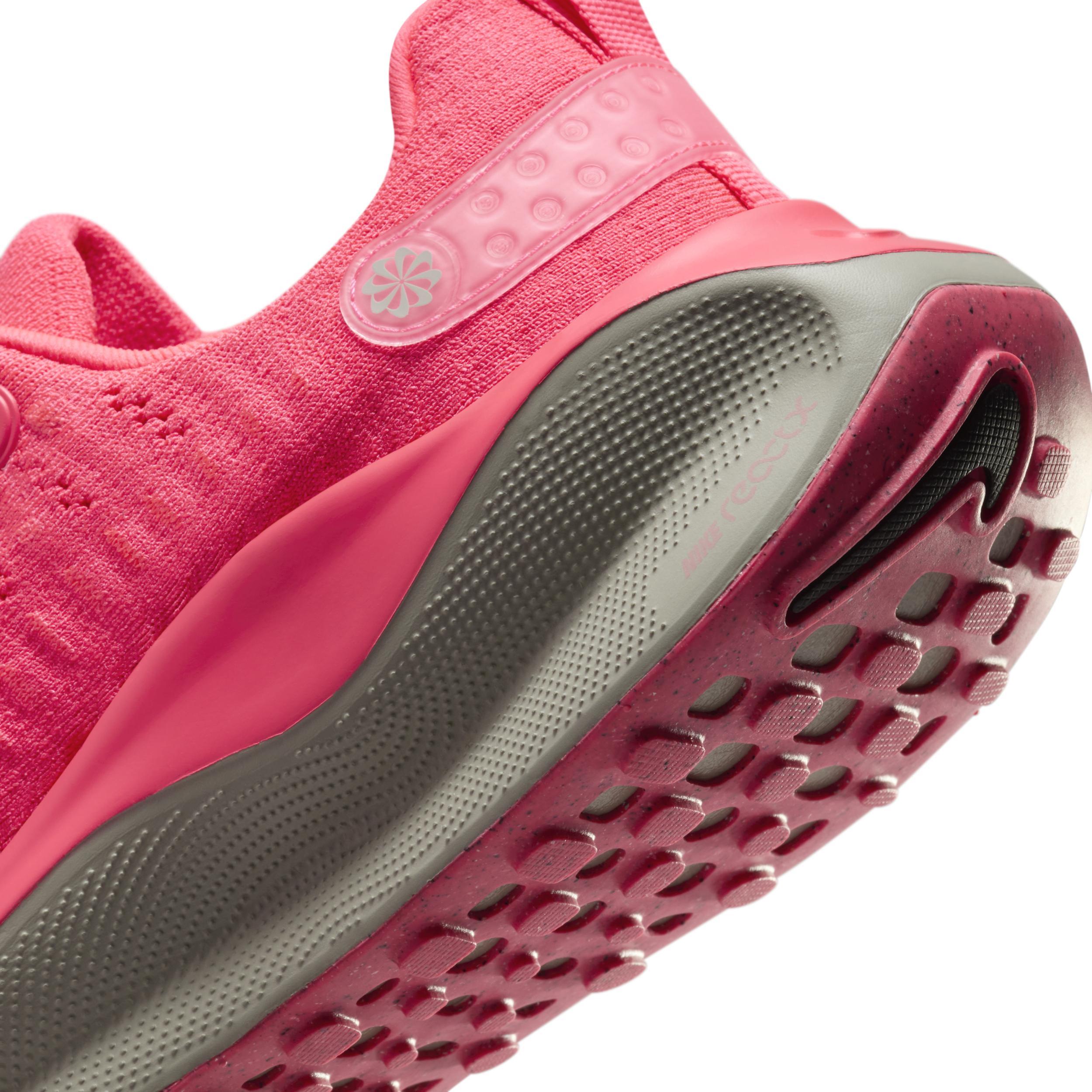 Nike Womens React Infinity Run Flyknit 4 - Running Shoes Pink/Black Product Image