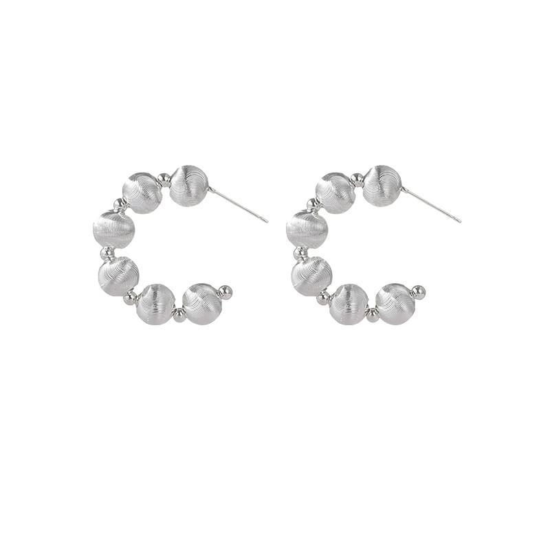 Beaded Half Hoop Earring Product Image