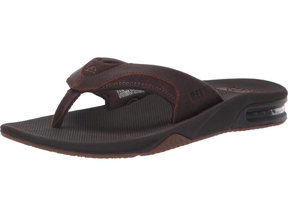 Reef Fanning Leather (Dark ) Men's Sandals Product Image