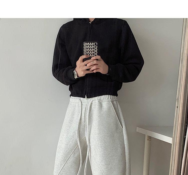 Drawstring Waist Plain Loose Fit Pants Product Image