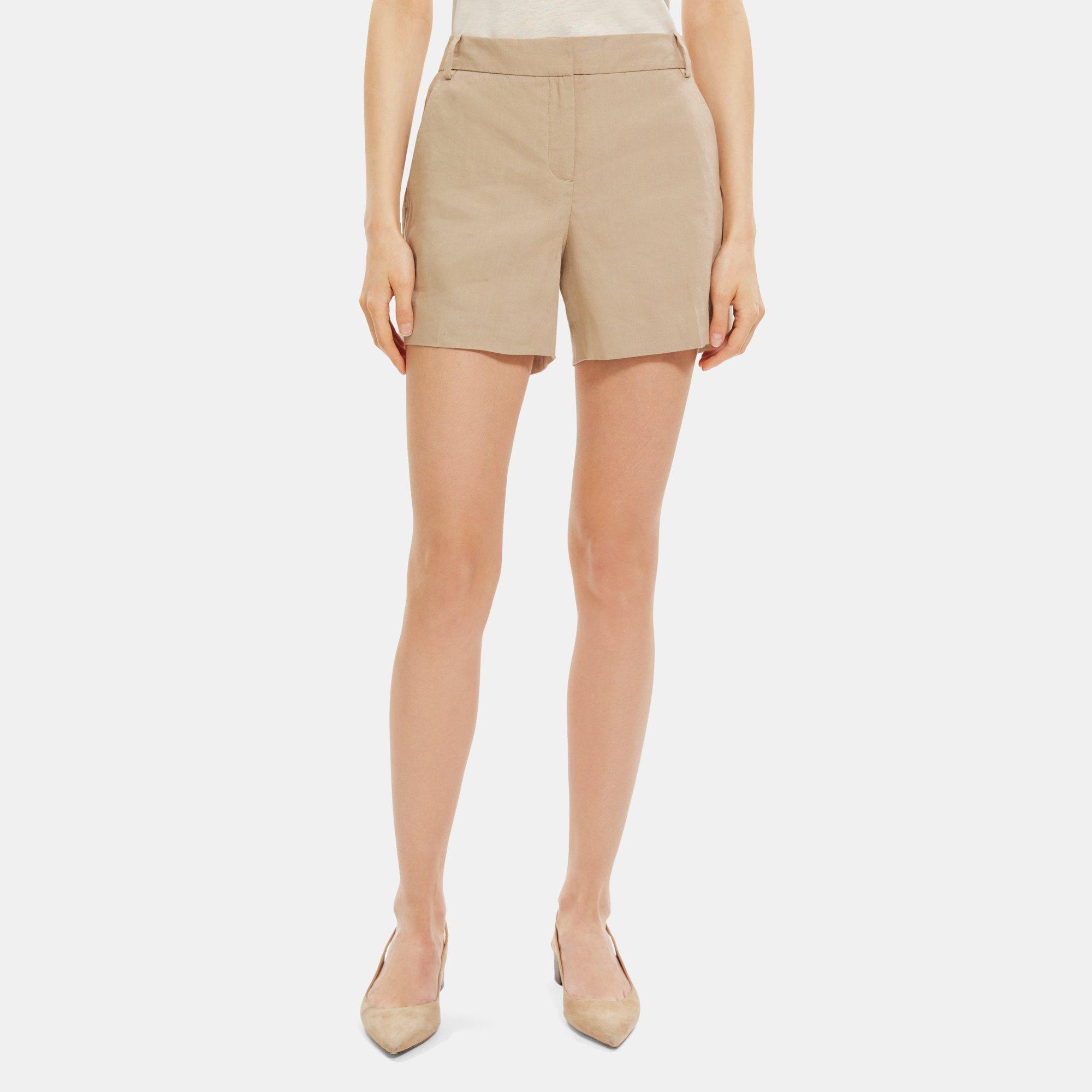 Linen-Blend Tailored Short | Theory Outlet Product Image