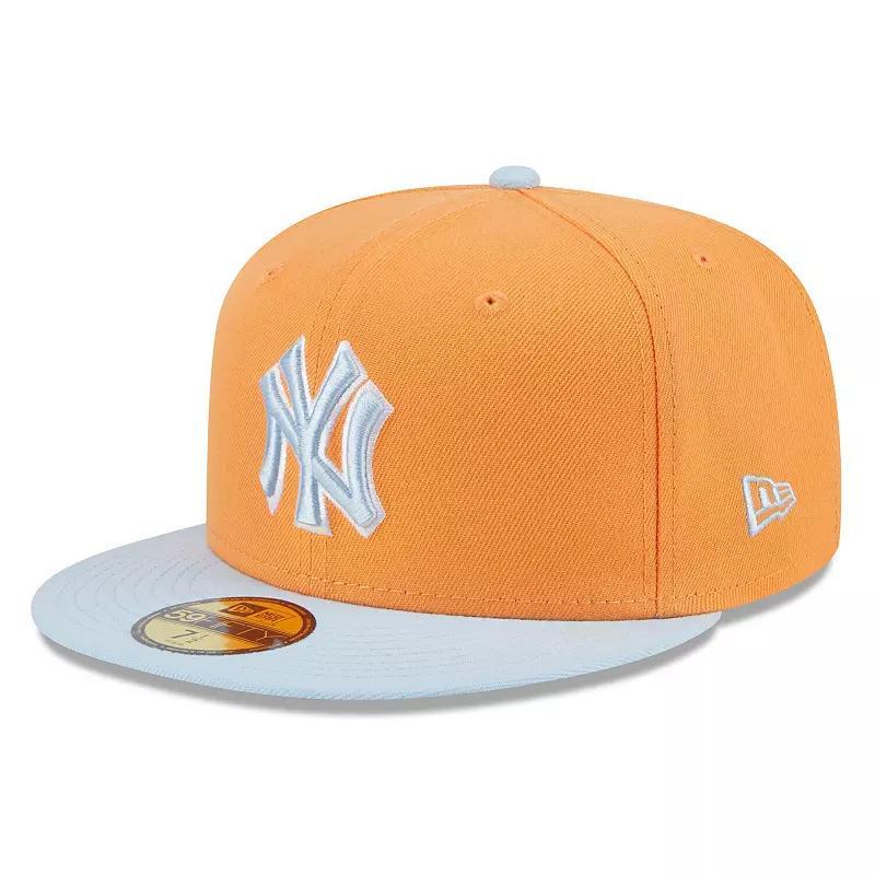 Mens New Era /Light Blue New York Yankees Spring Color Basic Two-Tone 59FIFTY Fitted Hat Product Image