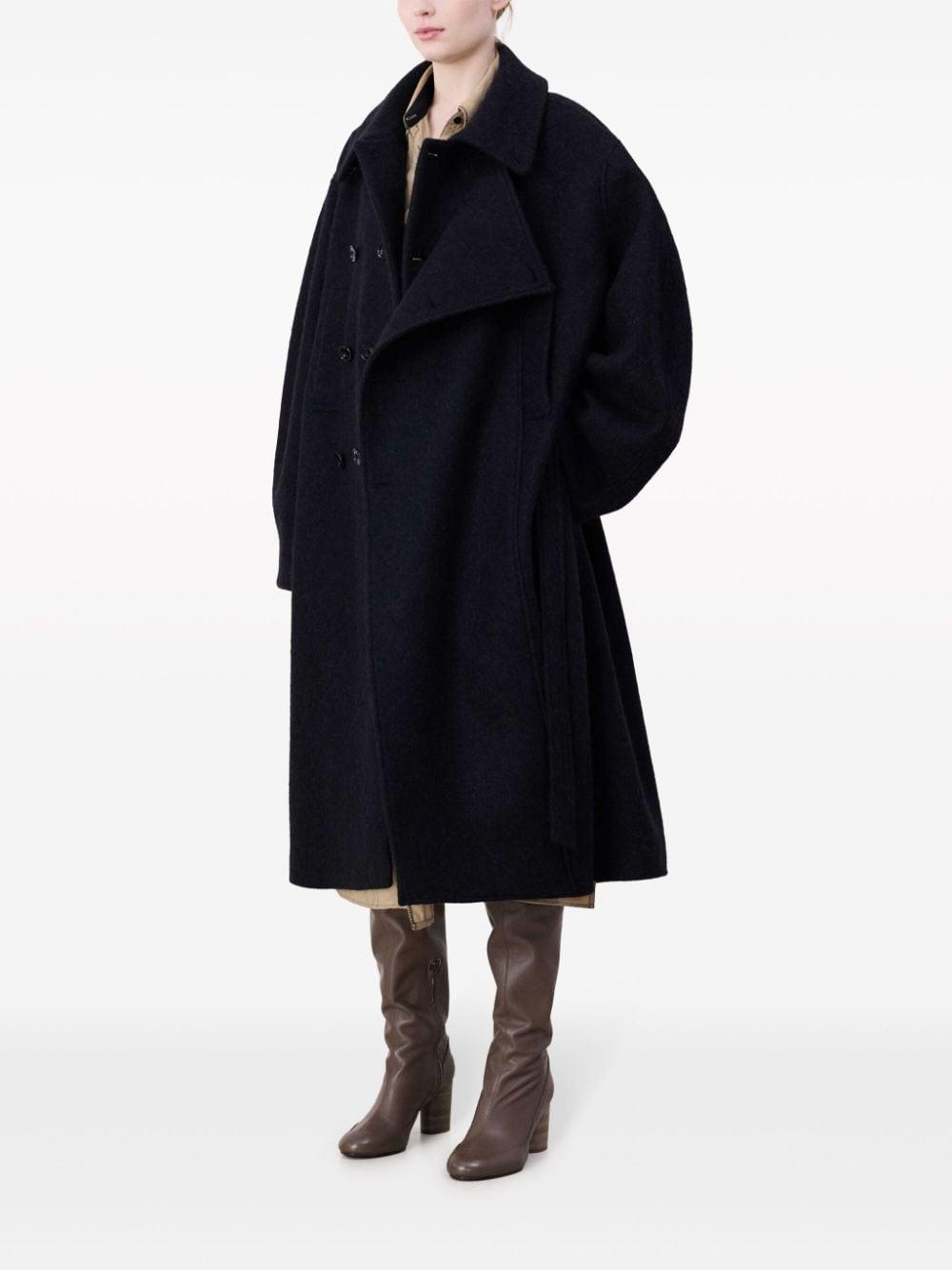 asymmetrical wool coat  Product Image