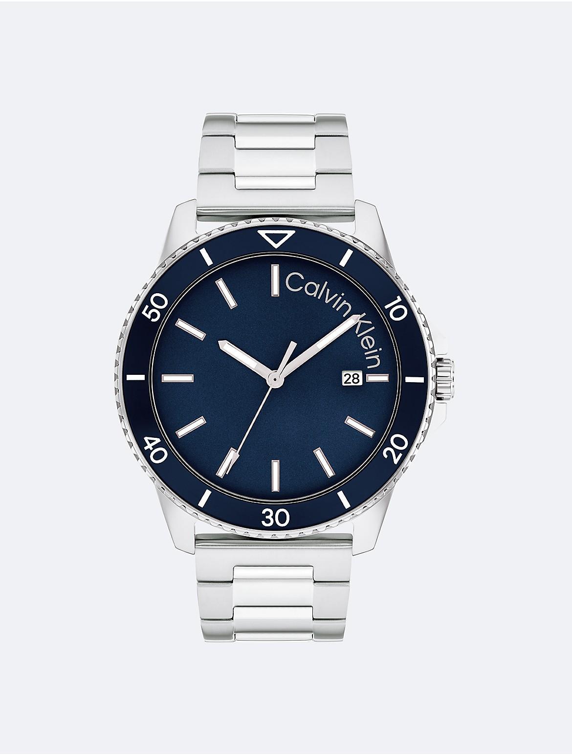 Calvin Klein Mens Stainless Steel Bracelet Watch - Blue Product Image