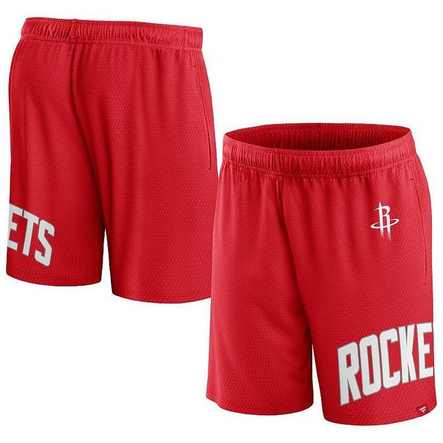 Mens Fanatics Branded Houston Rockets Free Throw Mesh Shorts Product Image