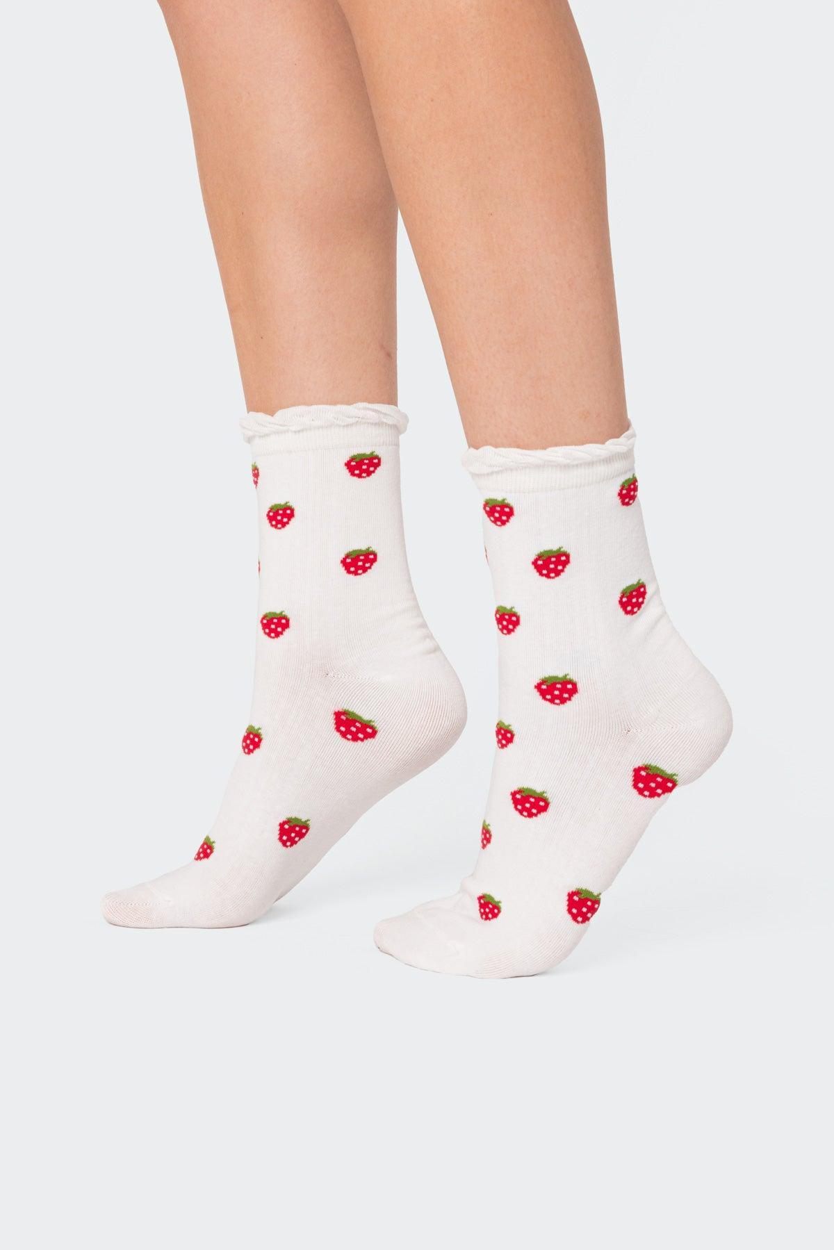 Strawberry Frill Socks Product Image