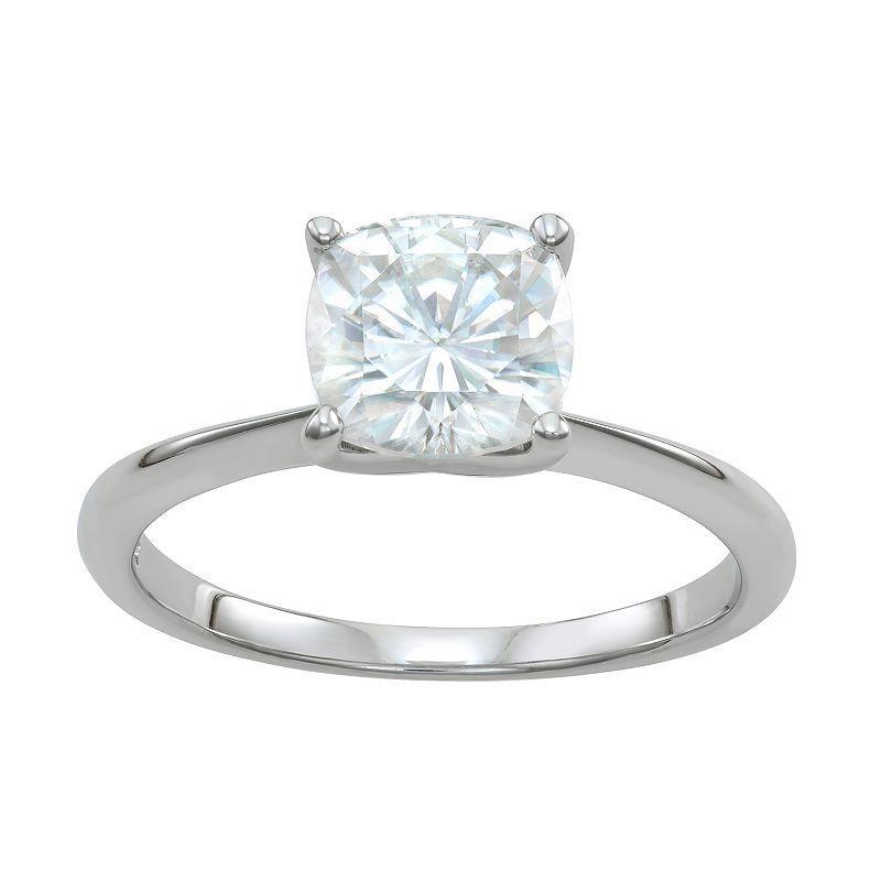 Charles & Colvard 14k White Gold 2 3/8 Carat T.W. Lab-Created Moissanite Solitaire Ring, Womens 14k Whgold Product Image