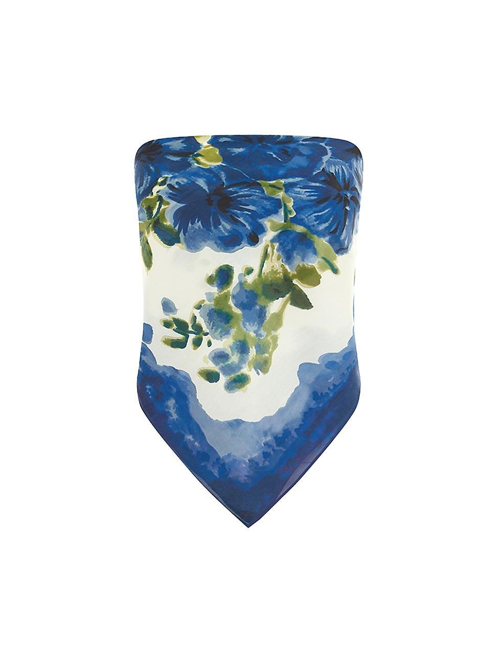 Womens Floral Signature Scarf Top Product Image